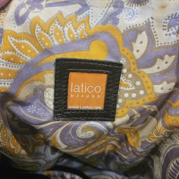 Latico USA Full Grain Leather Tote Bag Beige 16"x 14"x 6" Many Pockets - Picture 4 of 7